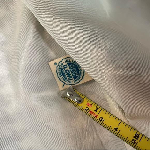 Vintage Stylish Houndstooth blazer Jacket ladies workers union navy and white - Picture 7 of 10